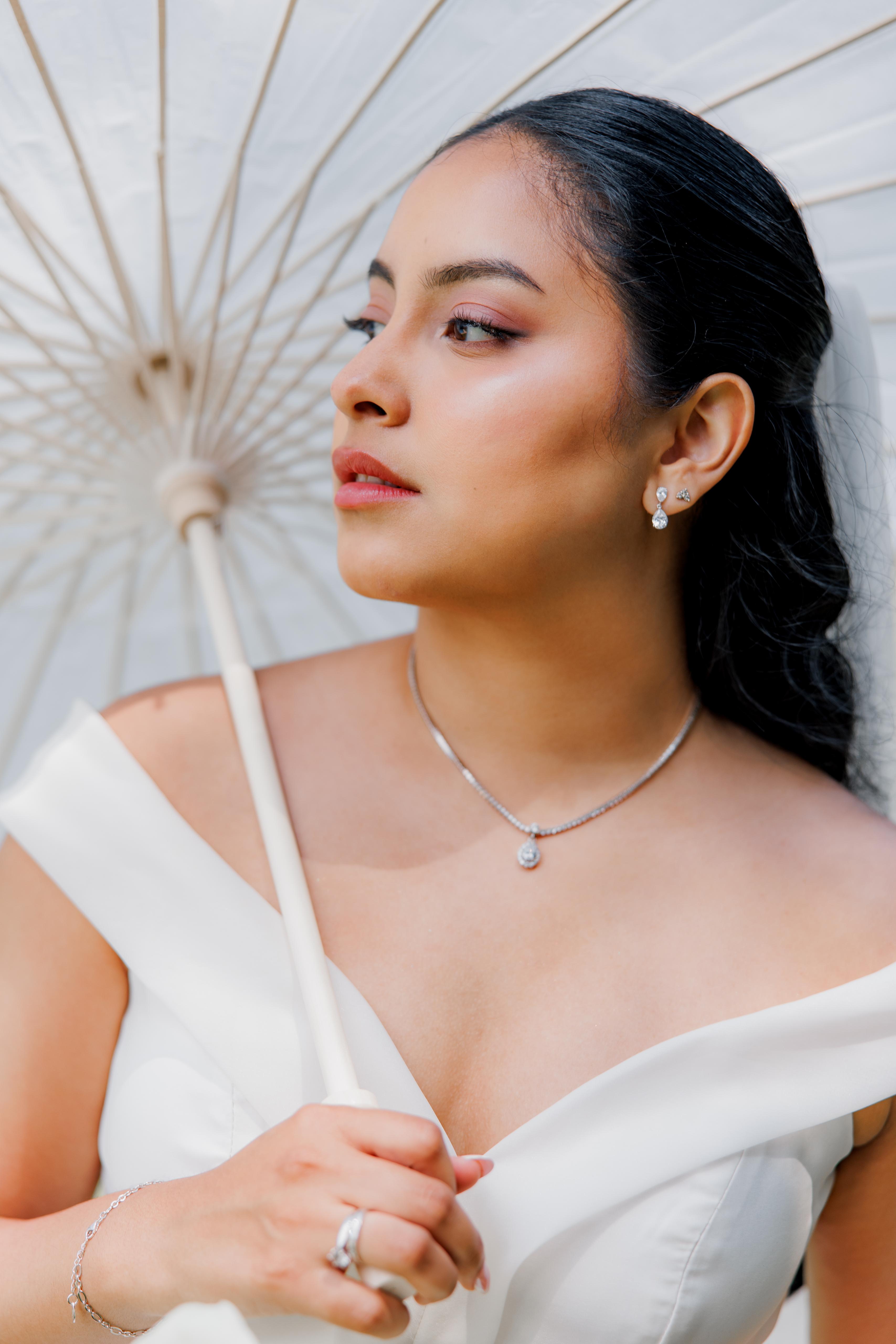 Primer plano maquillaje novia — Daar MUA Barcelona